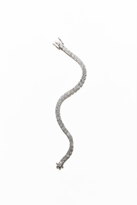 Cushion Diamond Tennis Bracelet
