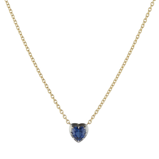 Blue Sapphire Heart Pendant