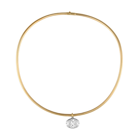 Oval Scallop Gold Choker