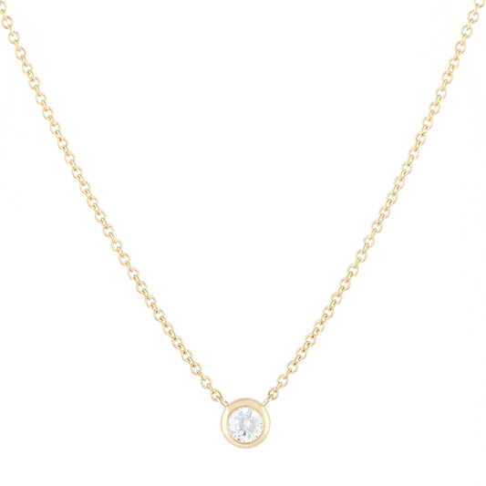 Round Bezel Diamond Pendant