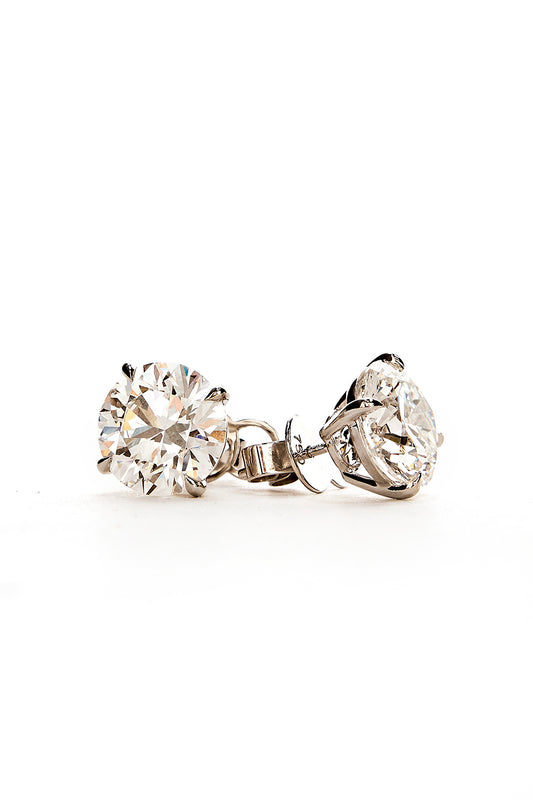 Round Diamond Earrings