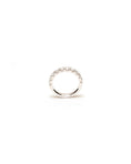 Load image into Gallery viewer, Silver ring with small diamond stones on a white background
