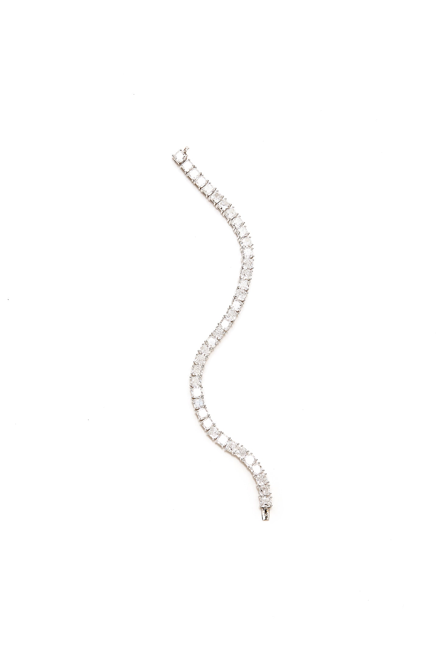 Cushion Diamond Tennis Bracelet