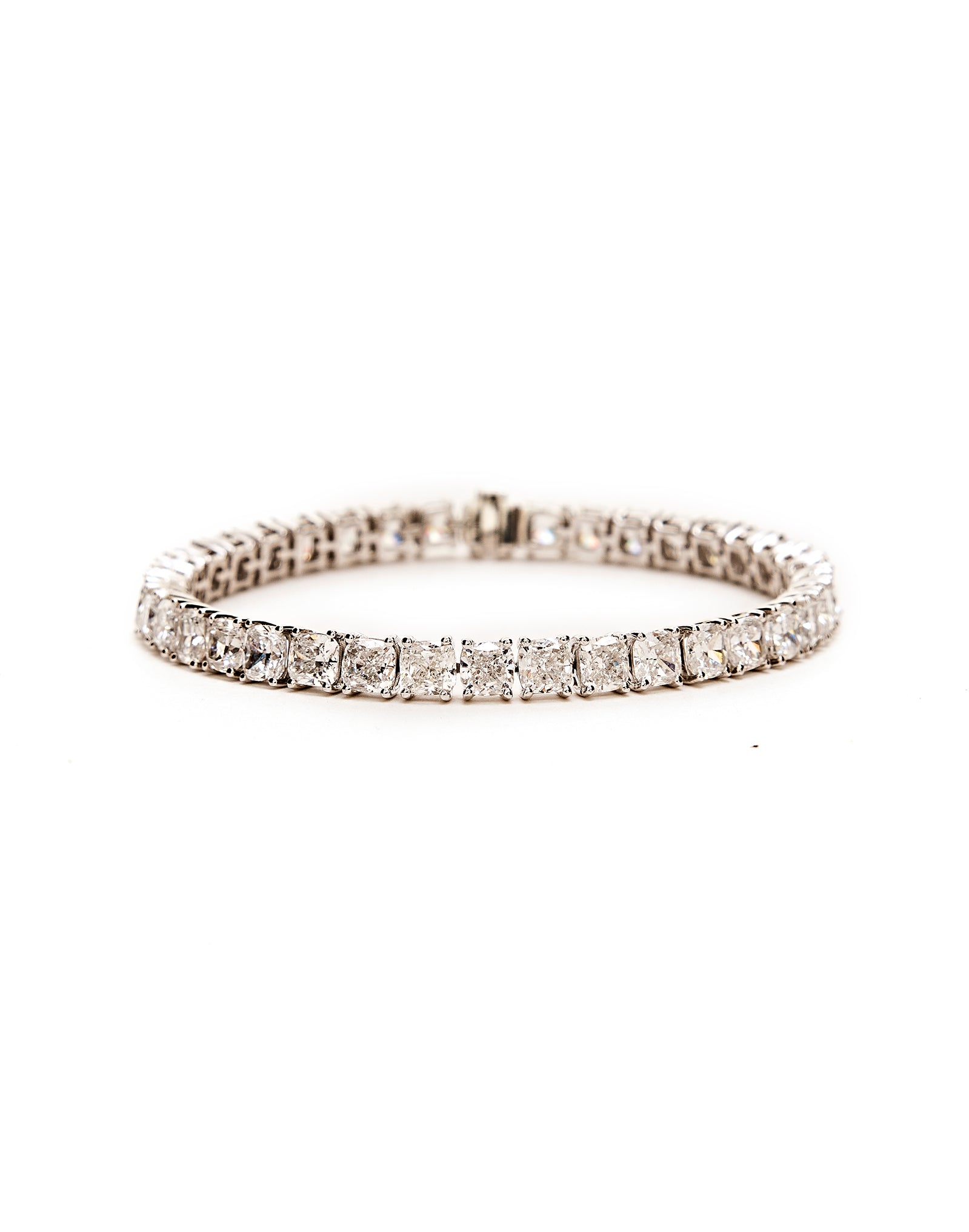 Cushion Diamond Tennis Bracelet