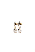 Load image into Gallery viewer, Gold Diamond Huggies
