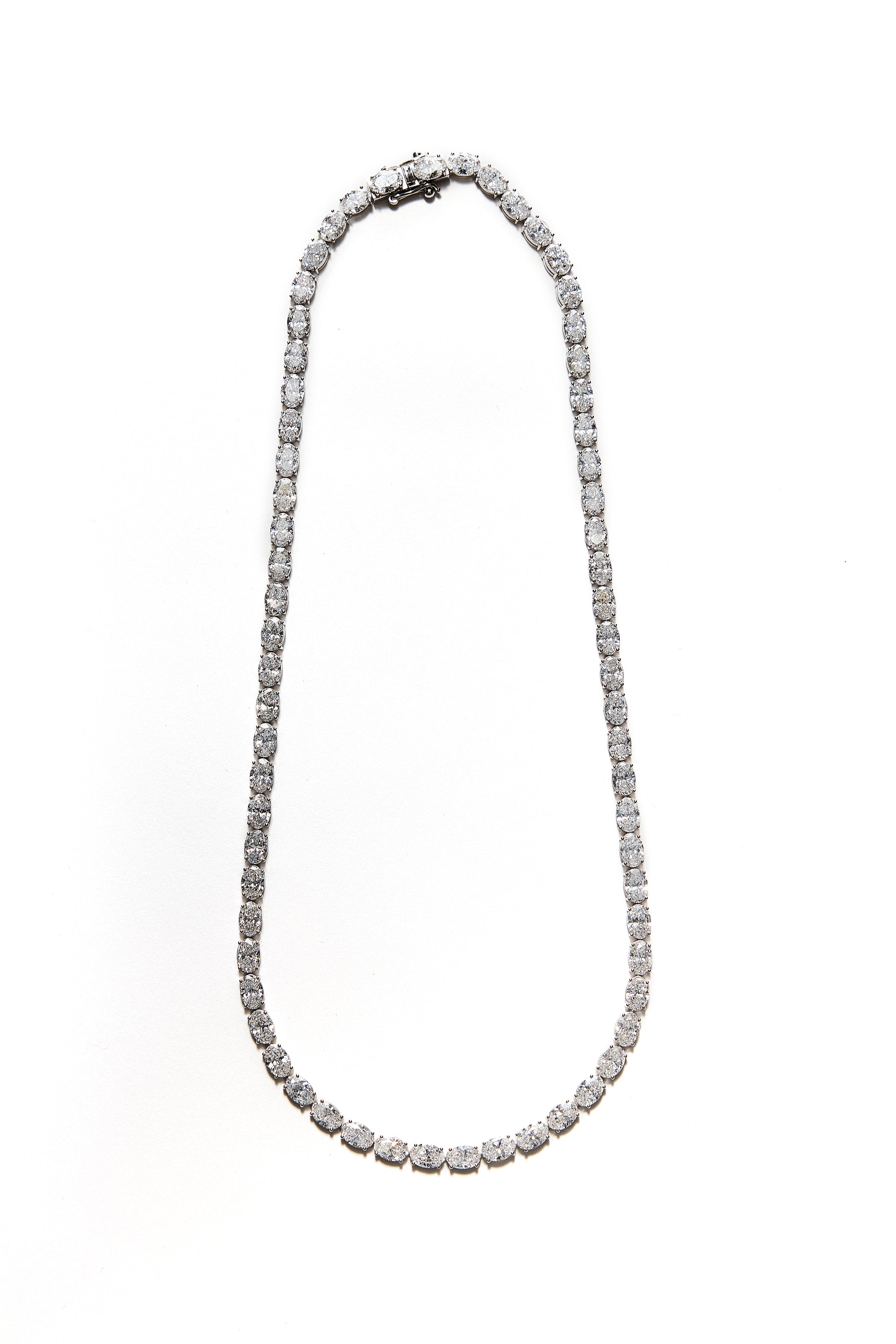 Uniform Oval Tennis Necklace