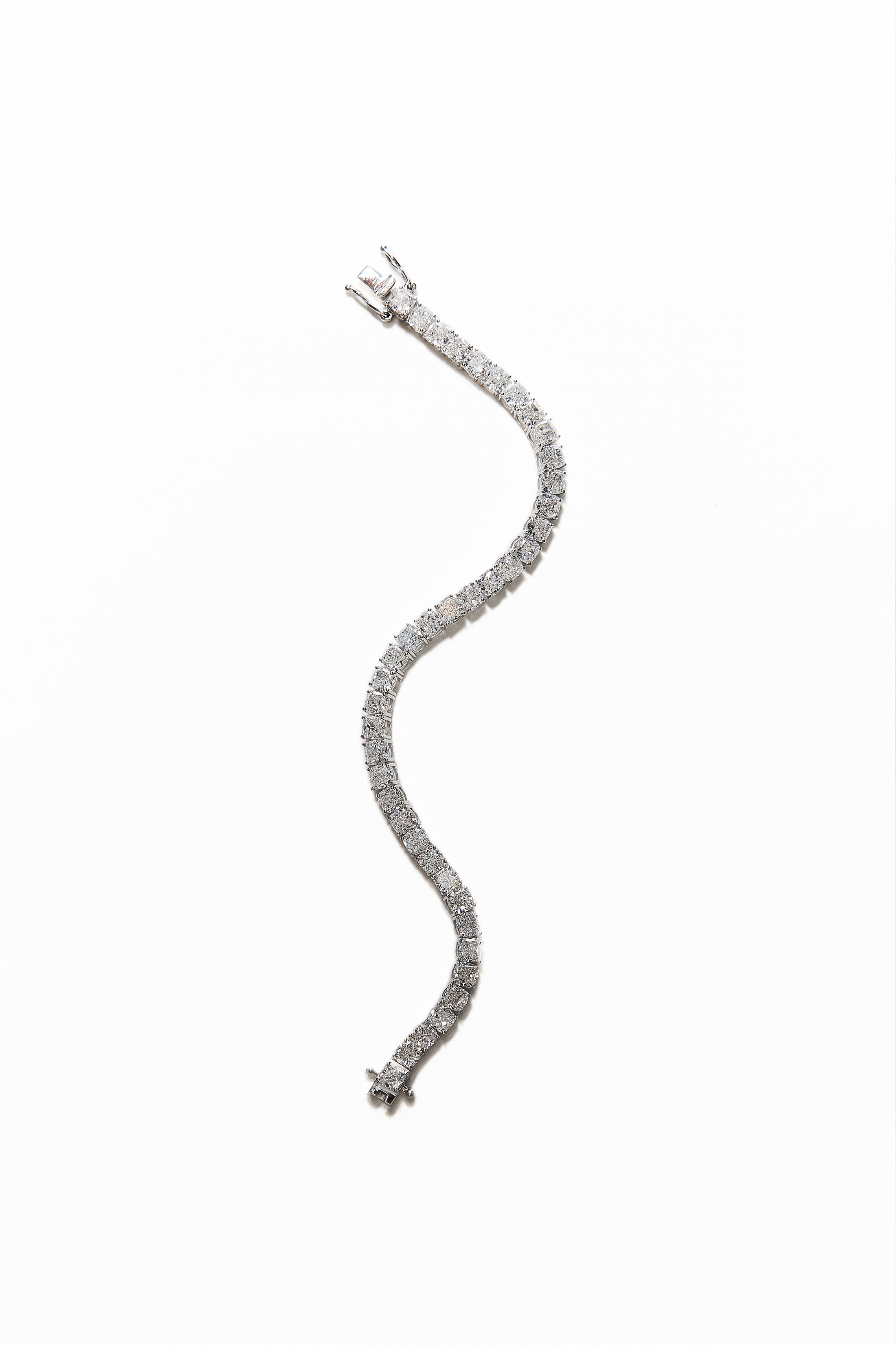 Cushion Diamond Tennis Bracelet