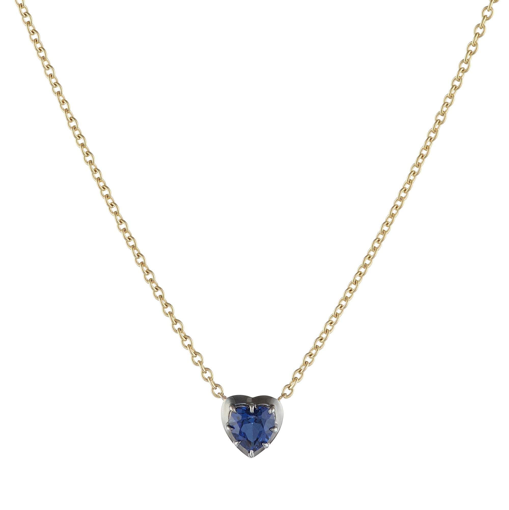 Blue Sapphire Heart Pendant