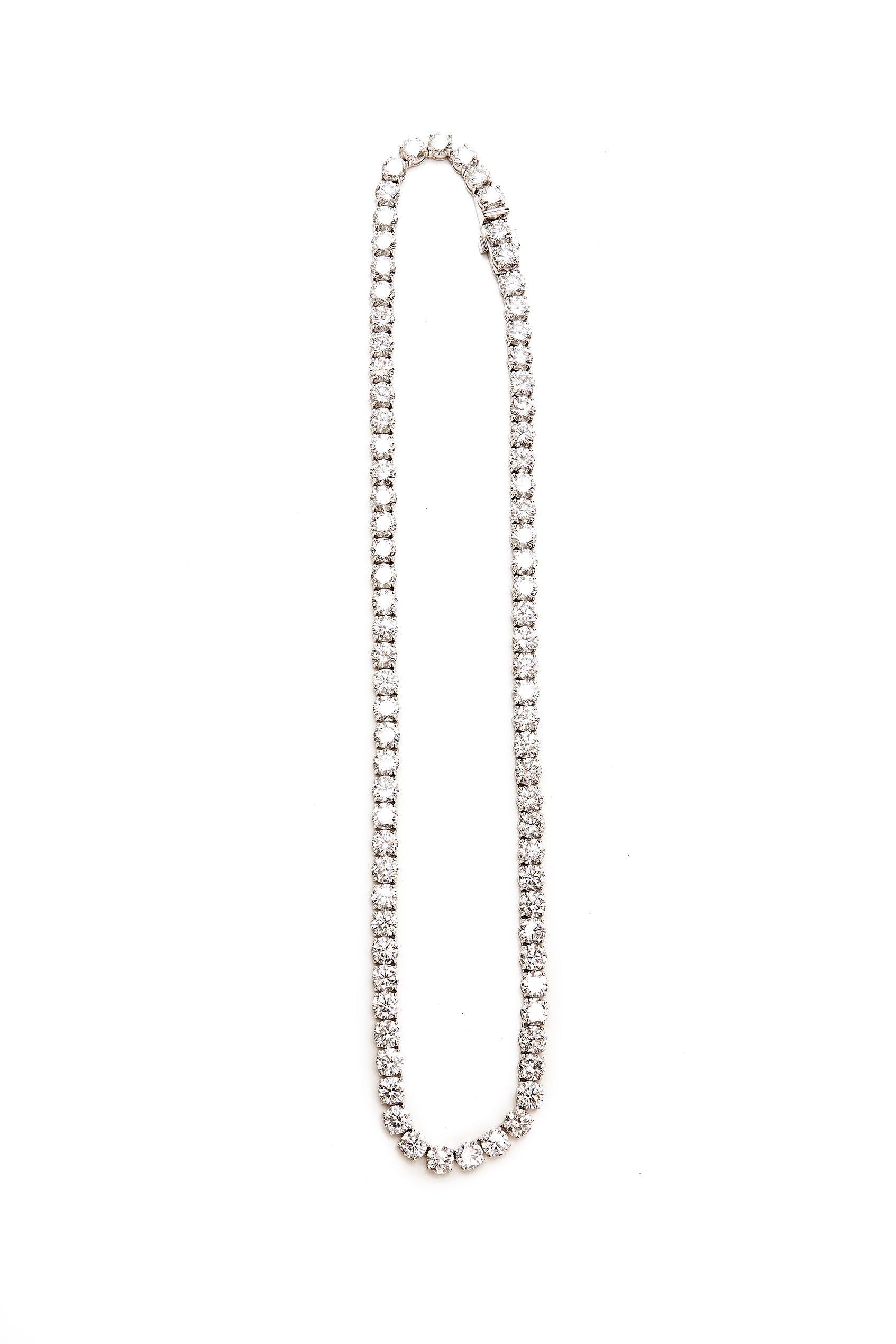 Uniform Four Prong Round Tennis Necklace