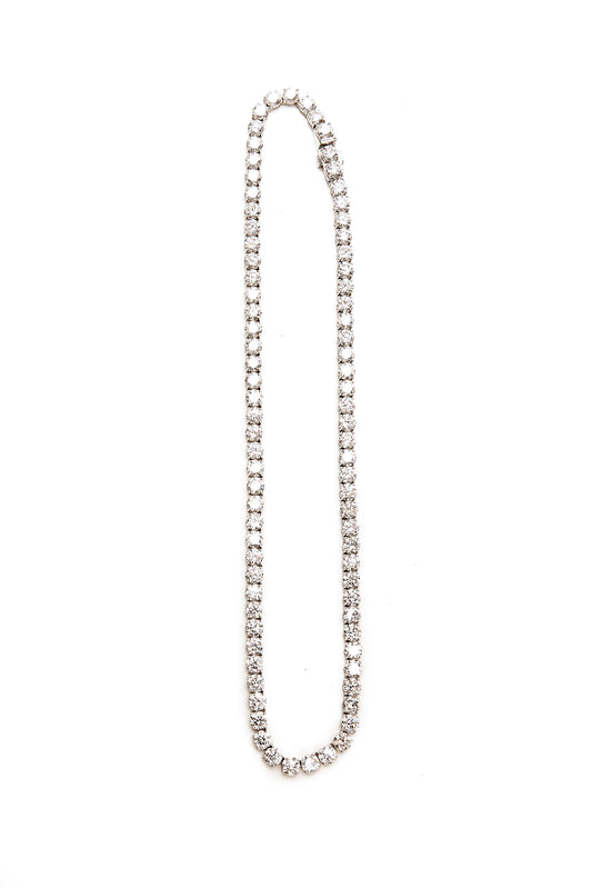 Uniform Four Prong Round Tennis Necklace