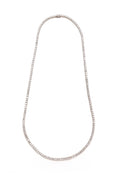 Load image into Gallery viewer, Uniform Four Prong Round Tennis Necklace
