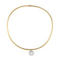 Load image into Gallery viewer, Oval Scallop Gold Choker
