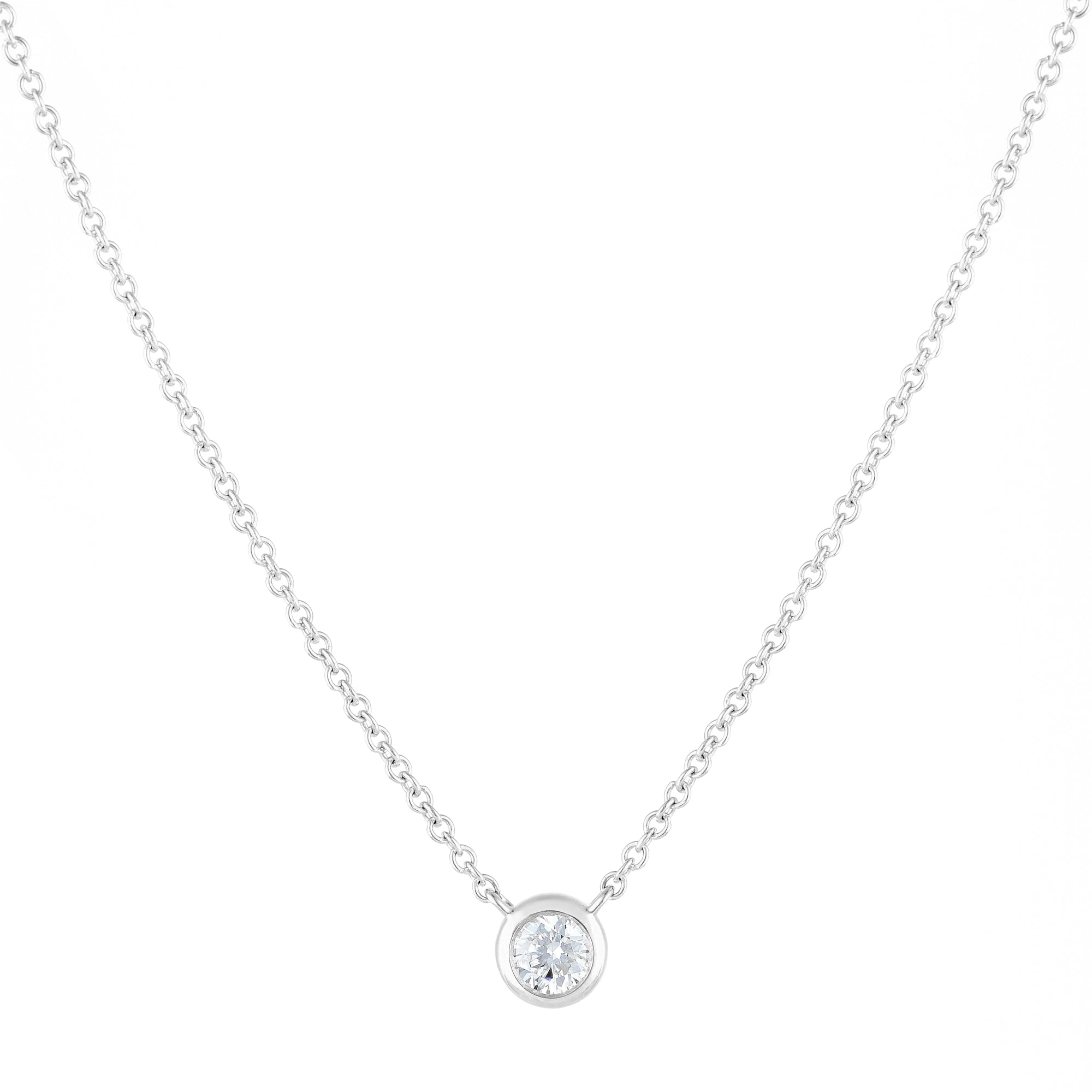 Round Bezel Diamond Pendant
