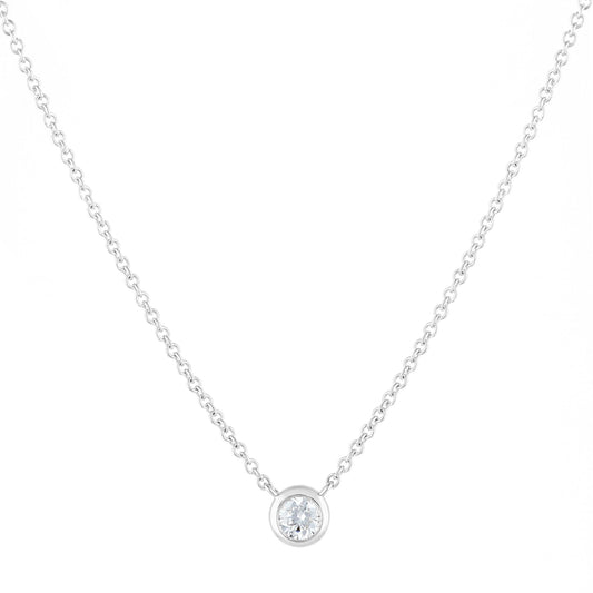 Round Bezel Diamond Pendant
