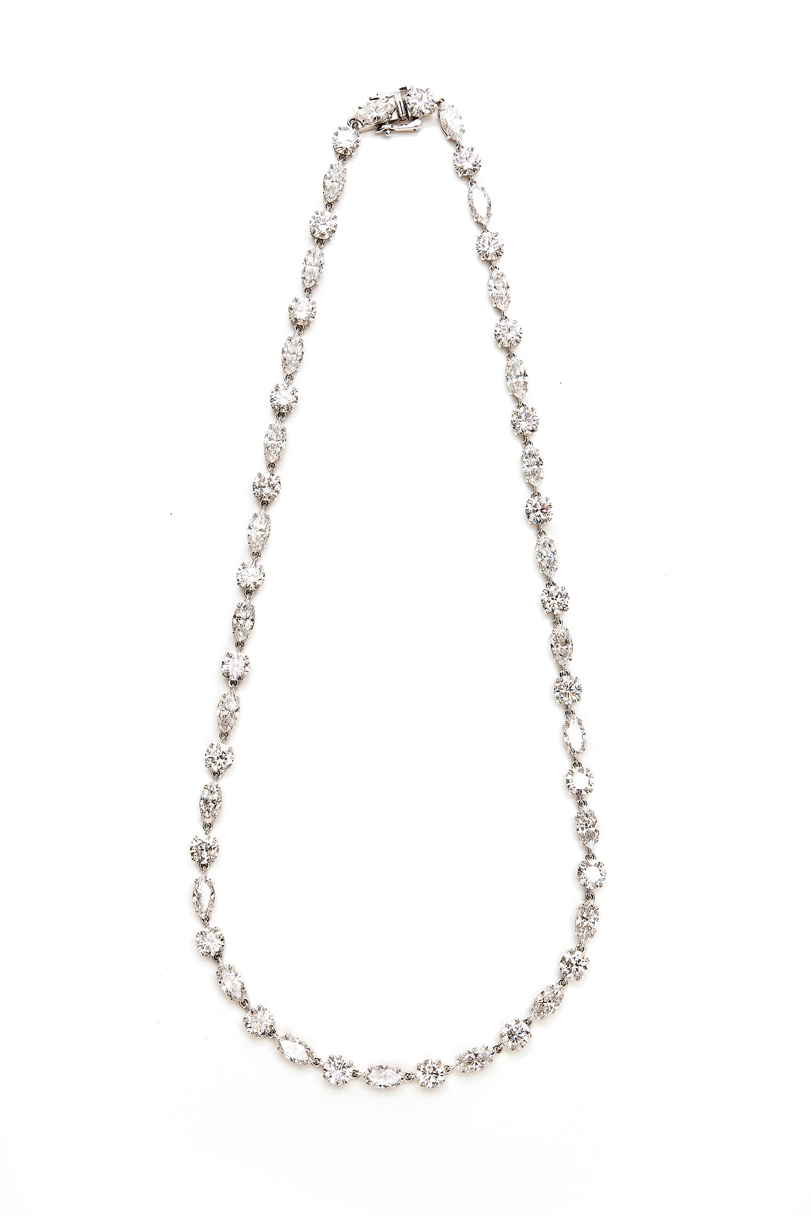 Multi-Stone Marquise Diamond Tennis Necklace