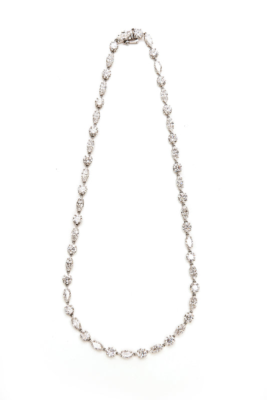 Multi-Stone Marquise Diamond Tennis Necklace